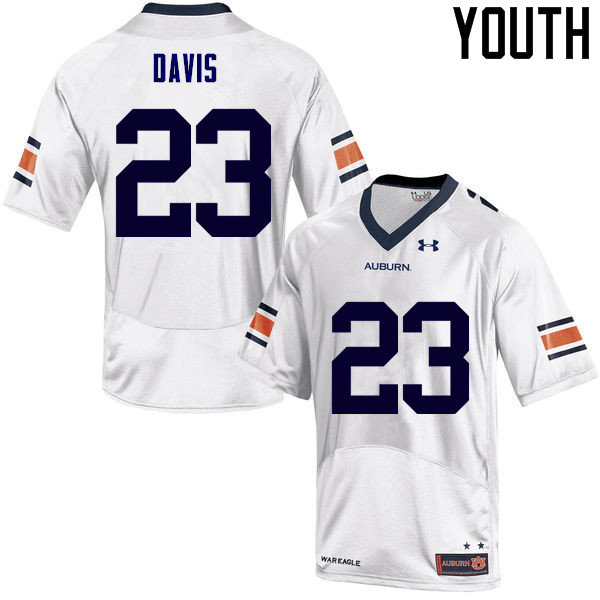 Youth Auburn Tigers #23 Ryan Davis College Football Jerseys Sale-White - Click Image to Close